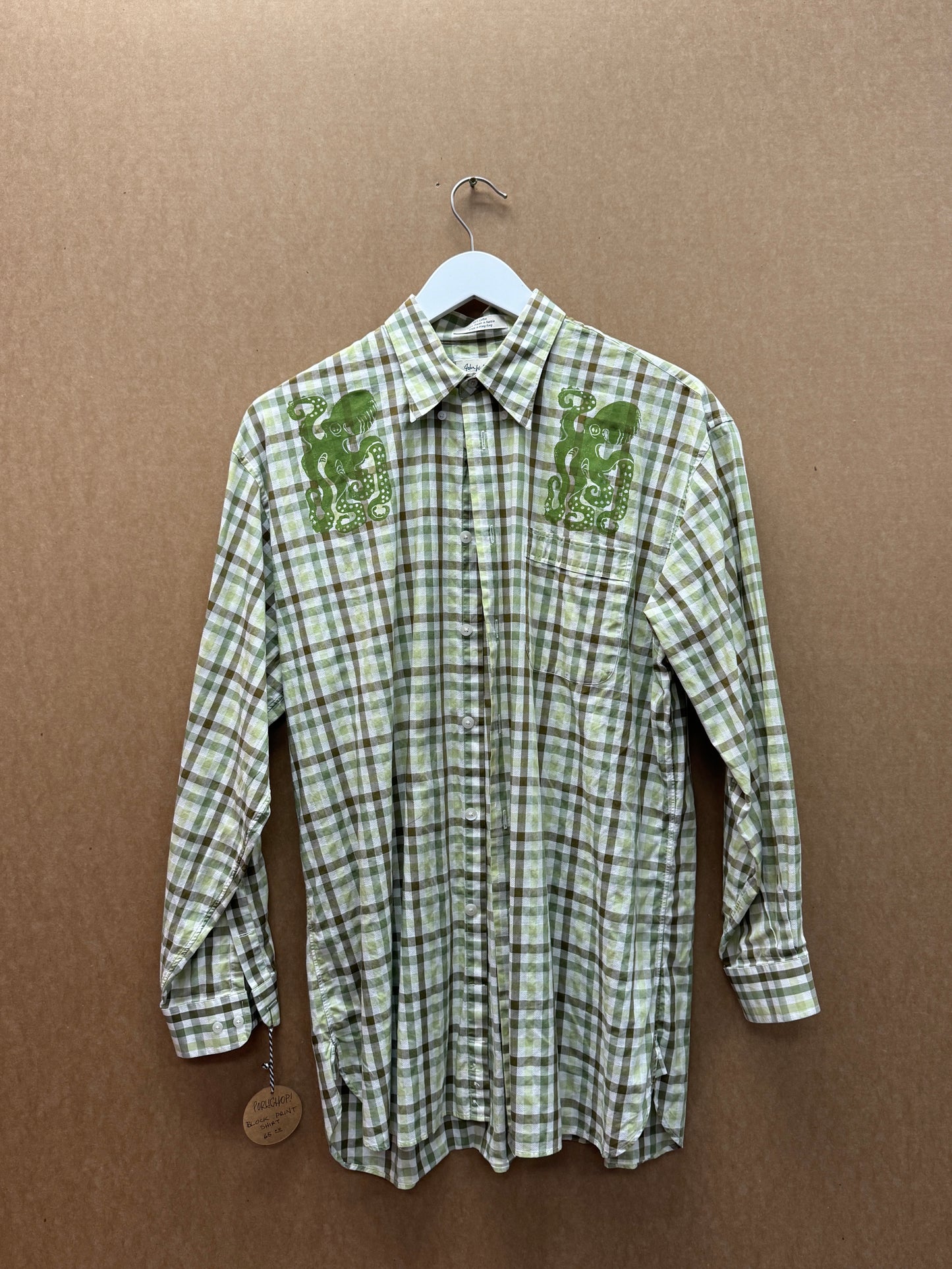 Block Print Octopi Button Up