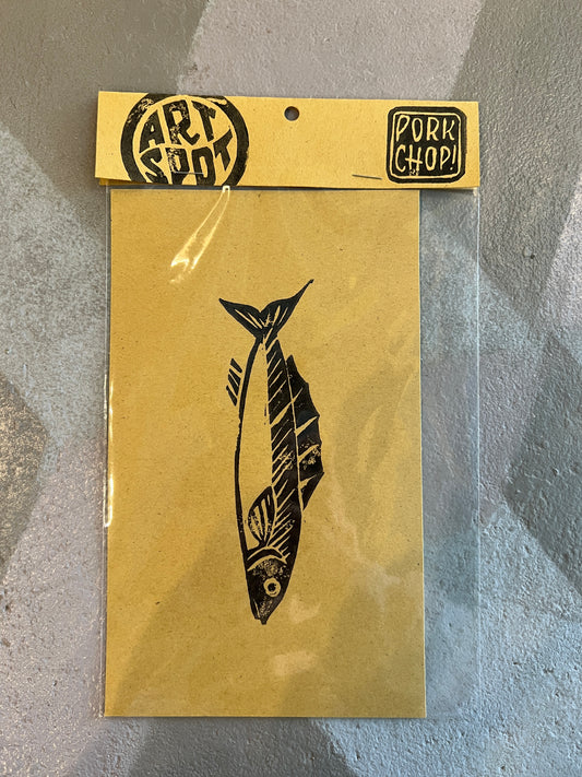 Fish Linocut Print