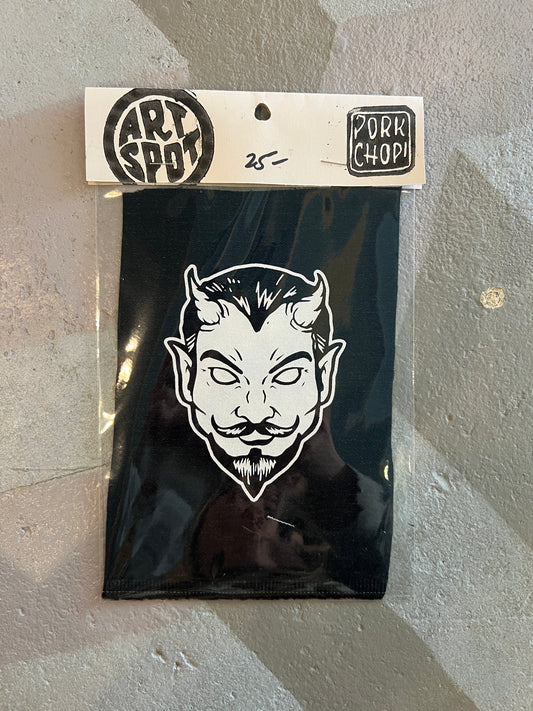 Devil Patch on Black Denim