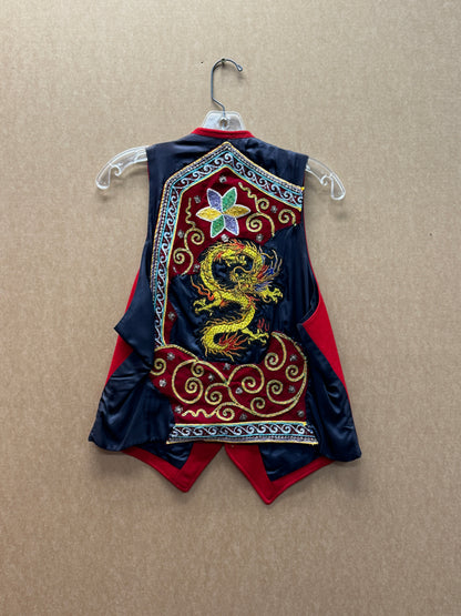 Red Wool Dragon  Vest